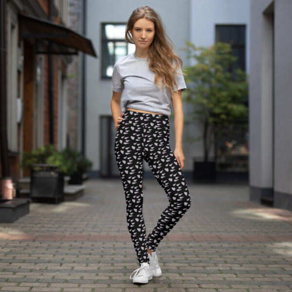 Floofins Paw Print Yoga Leggings (Black) - Image 2