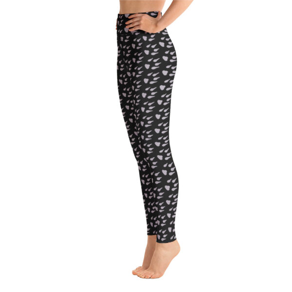 Floofins Paw Print Yoga Leggings (Black) - Image 3